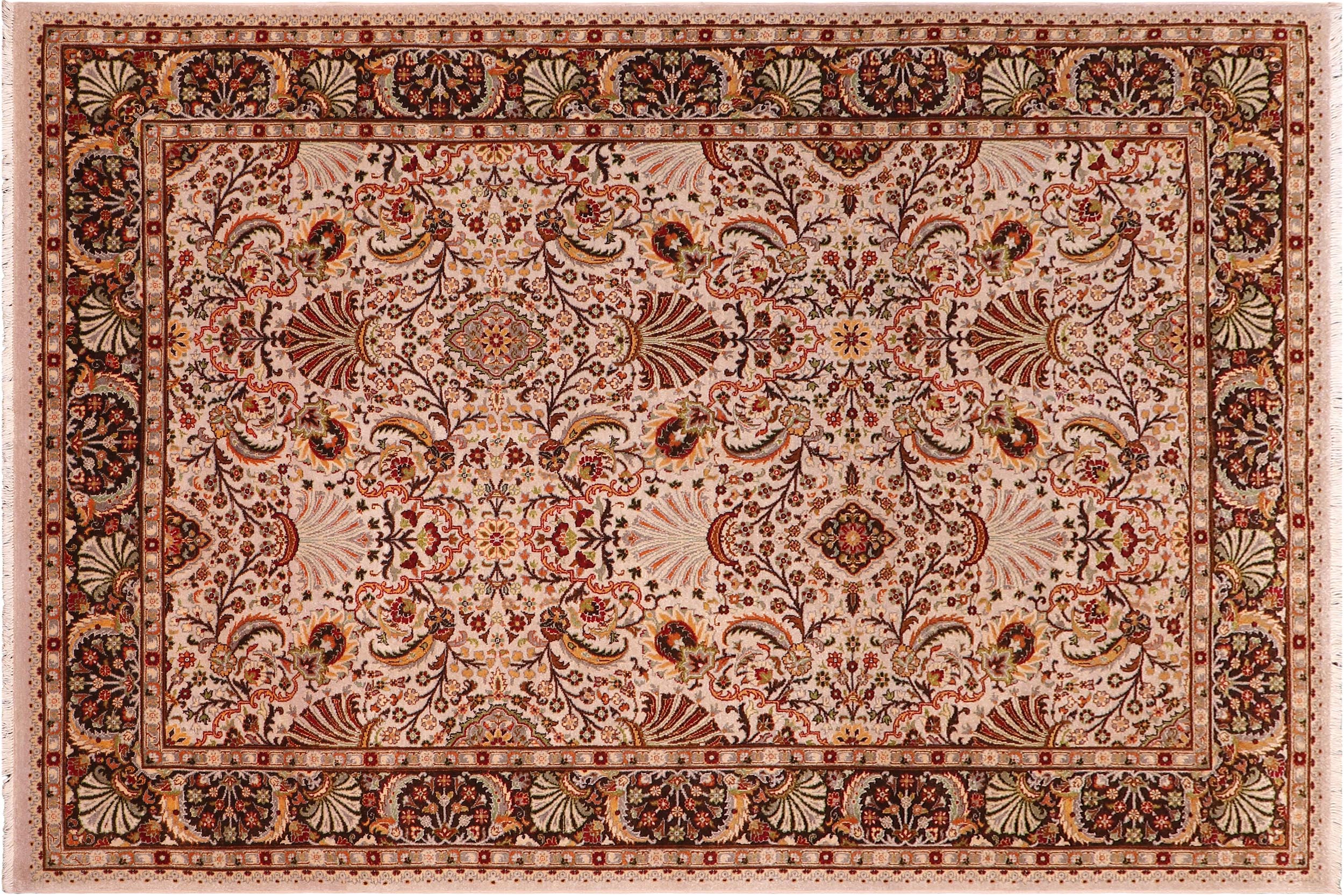 handmade Traditional Design Lt. Gray Charcoal Hand Knotted RECTANGLE 100% WOOL area rug 6' x 9'