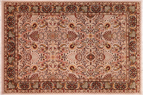 handmade Traditional Design Lt. Gray Charcoal Hand Knotted RECTANGLE 100% WOOL area rug 6' x 9'