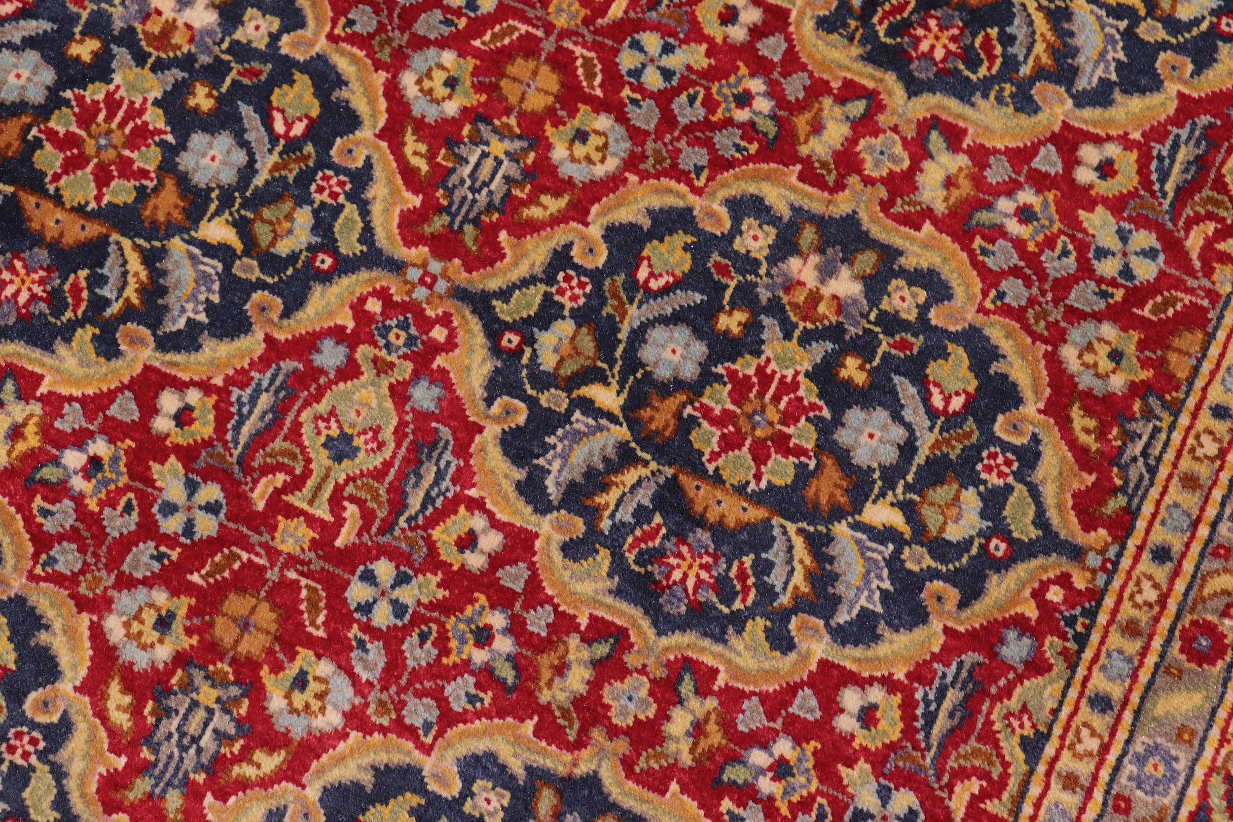 handmade Transitional Design Red Teal Blue Hand Knotted RECTANGLE 100% WOOL area rug 6' x 9'