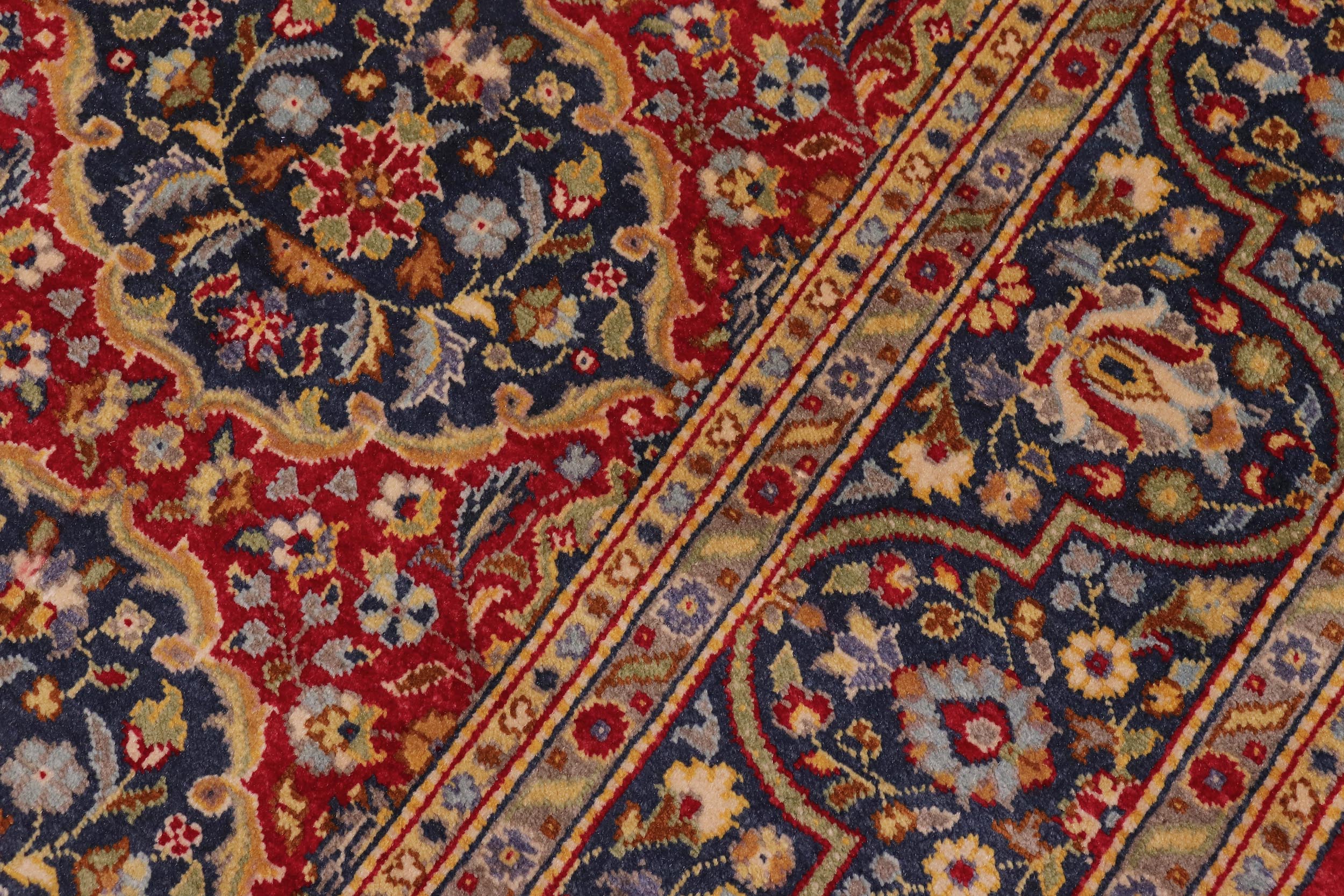 handmade Transitional Design Red Teal Blue Hand Knotted RECTANGLE 100% WOOL area rug 6' x 9'