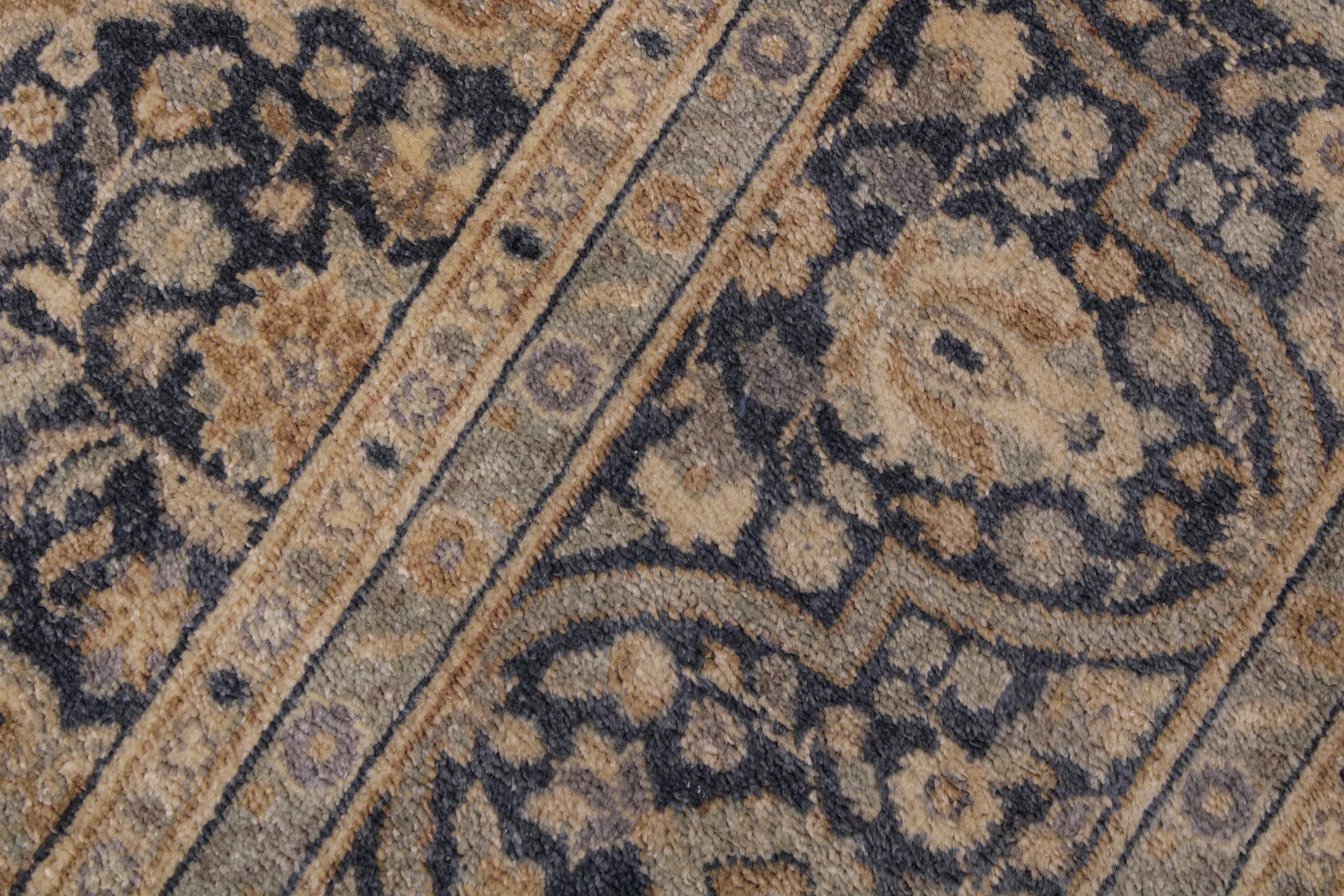 handmade Transitional Design Rust Teal Hand Knotted RECTANGLE 100% WOOL area rug 6' x 9'