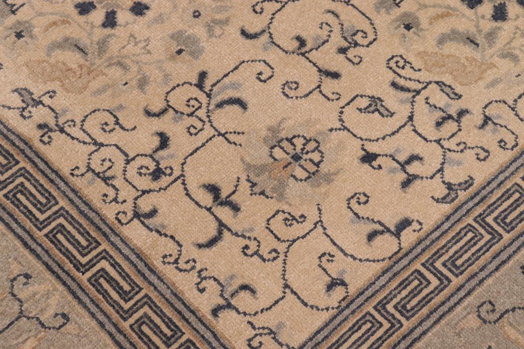 handmade Traditional Kafkaz Tan Green Hand Knotted RECTANGLE 100% WOOL area rug 6'X9'