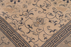 handmade Traditional Kafkaz Tan Green Hand Knotted RECTANGLE 100% WOOL area rug 6'X9'