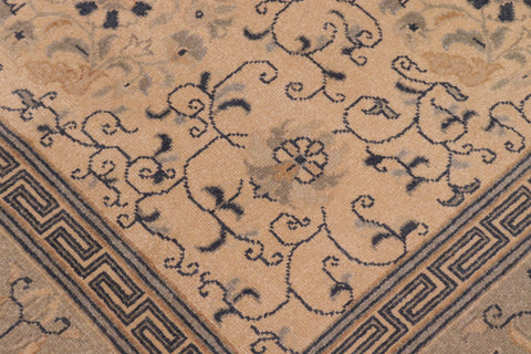 handmade Transitional Kafkaz Tan Green Hand Knotted RECTANGLE 100% WOOL area rug 6' x 9'