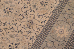 handmade Traditional Kafkaz Tan Green Hand Knotted RECTANGLE 100% WOOL area rug 6'X9'