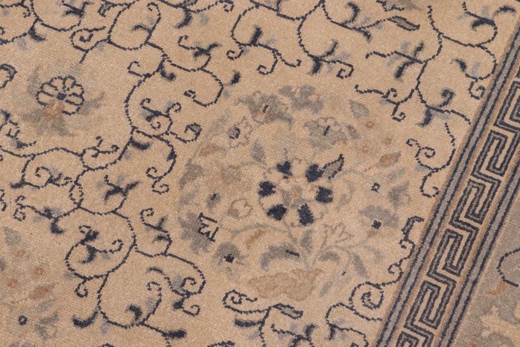 handmade Traditional Kafkaz Tan Green Hand Knotted RECTANGLE 100% WOOL area rug 6'X9'