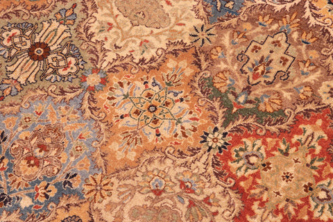 handmade Transitional Design Lt. Gold Multi Hand Knotted RECTANGLE 100% WOOL area rug 6' x 9'