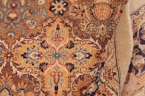 handmade Transitional Design Lt. Gold Multi Hand Knotted RECTANGLE 100% WOOL area rug 6' x 9'