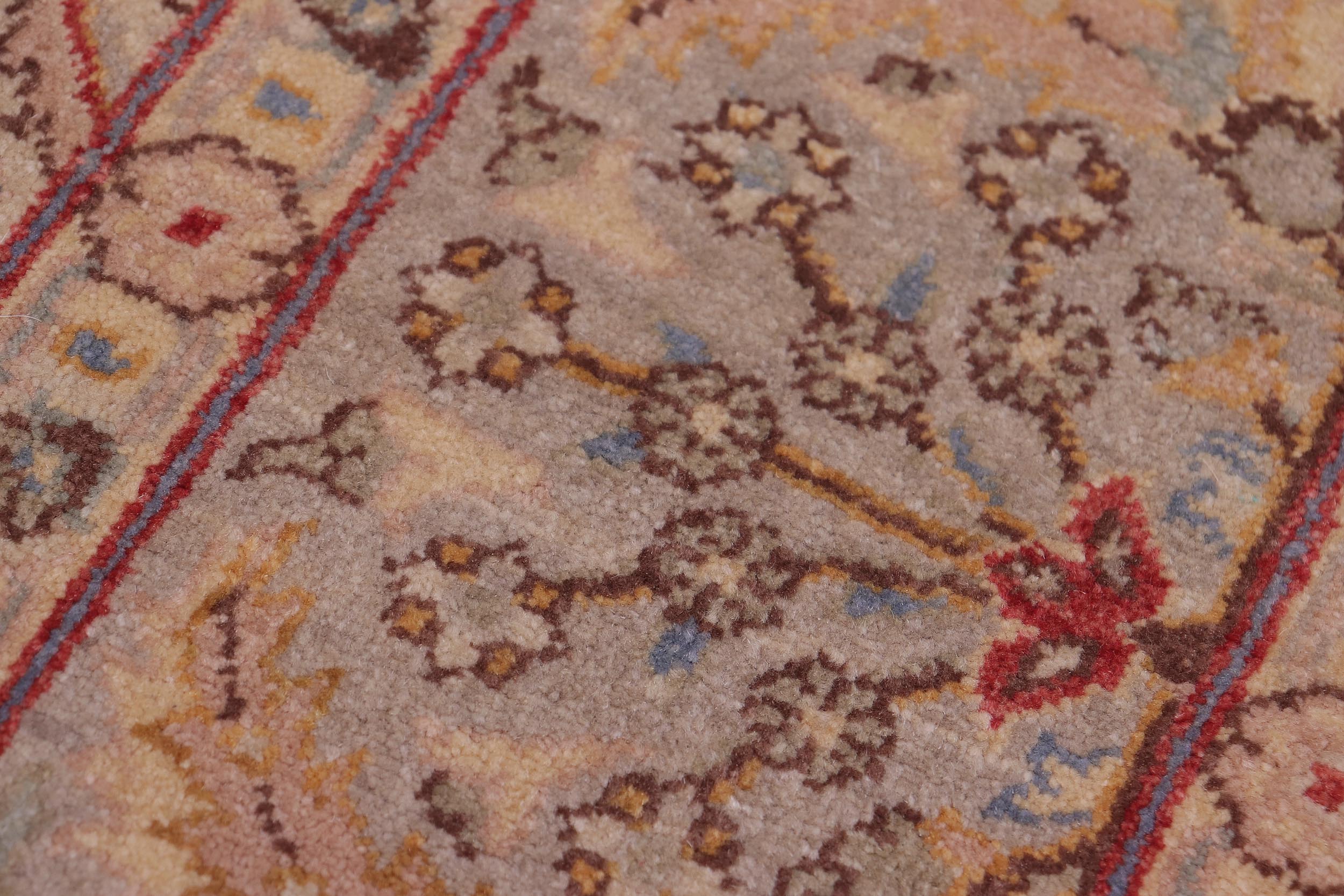 handmade Transitional Design Lt. Gray Lt. Gray Hand Knotted RECTANGLE 100% WOOL area rug 6' x 9'