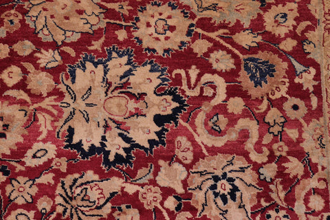 handmade Transitional Anmol Agra Red Blue Hand Knotted RECTANGLE 100% WOOL area rug 6 x 9