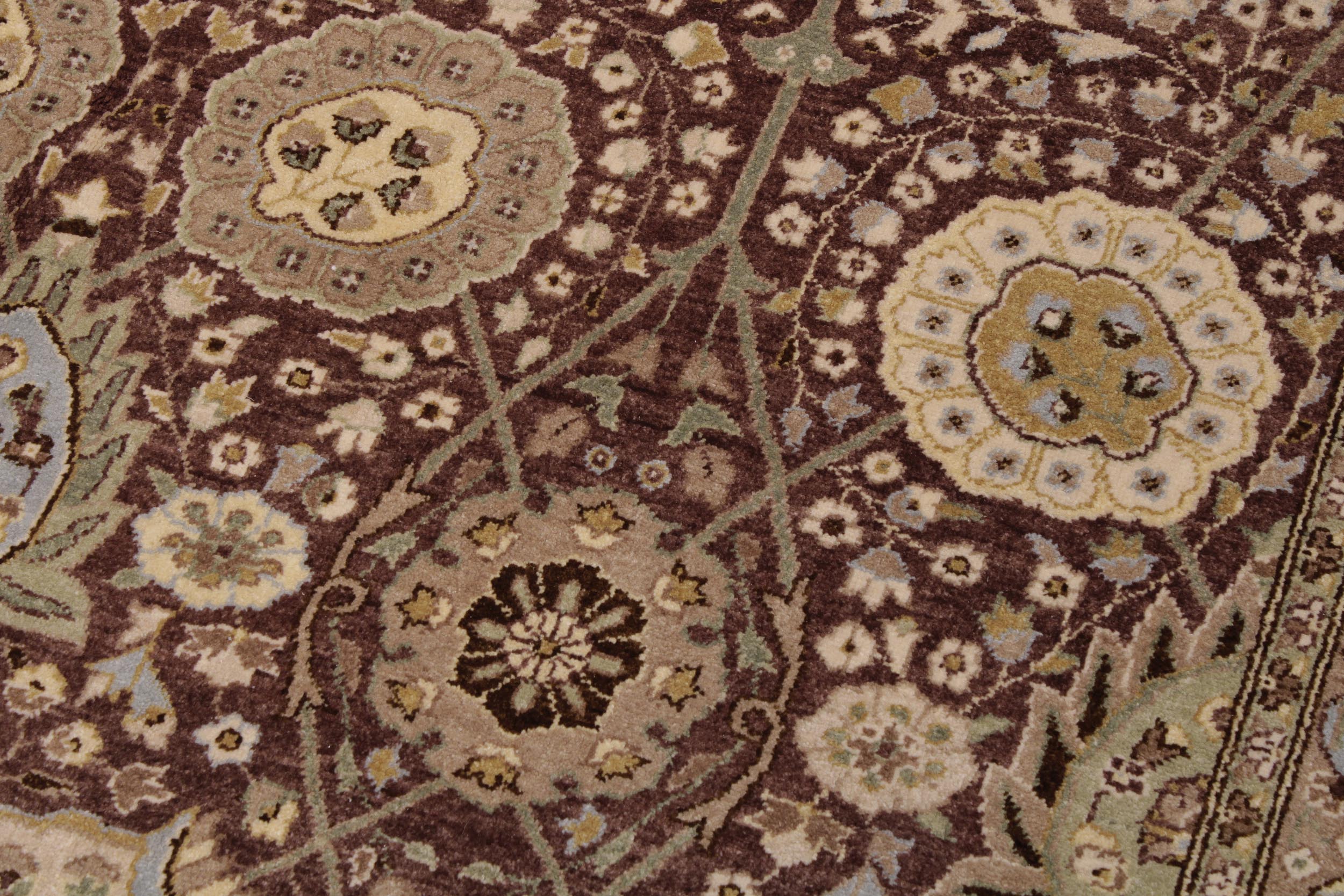 handmade Traditional Kafkaz Brown Lt. Tan Hand Knotted RECTANGLE 100% WOOL area rug 6' x 9'