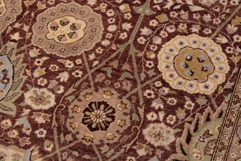 handmade Traditional Kafkaz Brown Lt. Tan Hand Knotted RECTANGLE 100% WOOL area rug 6' x 9'