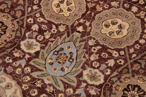 handmade Traditional Kafkaz Brown Lt. Tan Hand Knotted RECTANGLE 100% WOOL area rug 6' x 9'