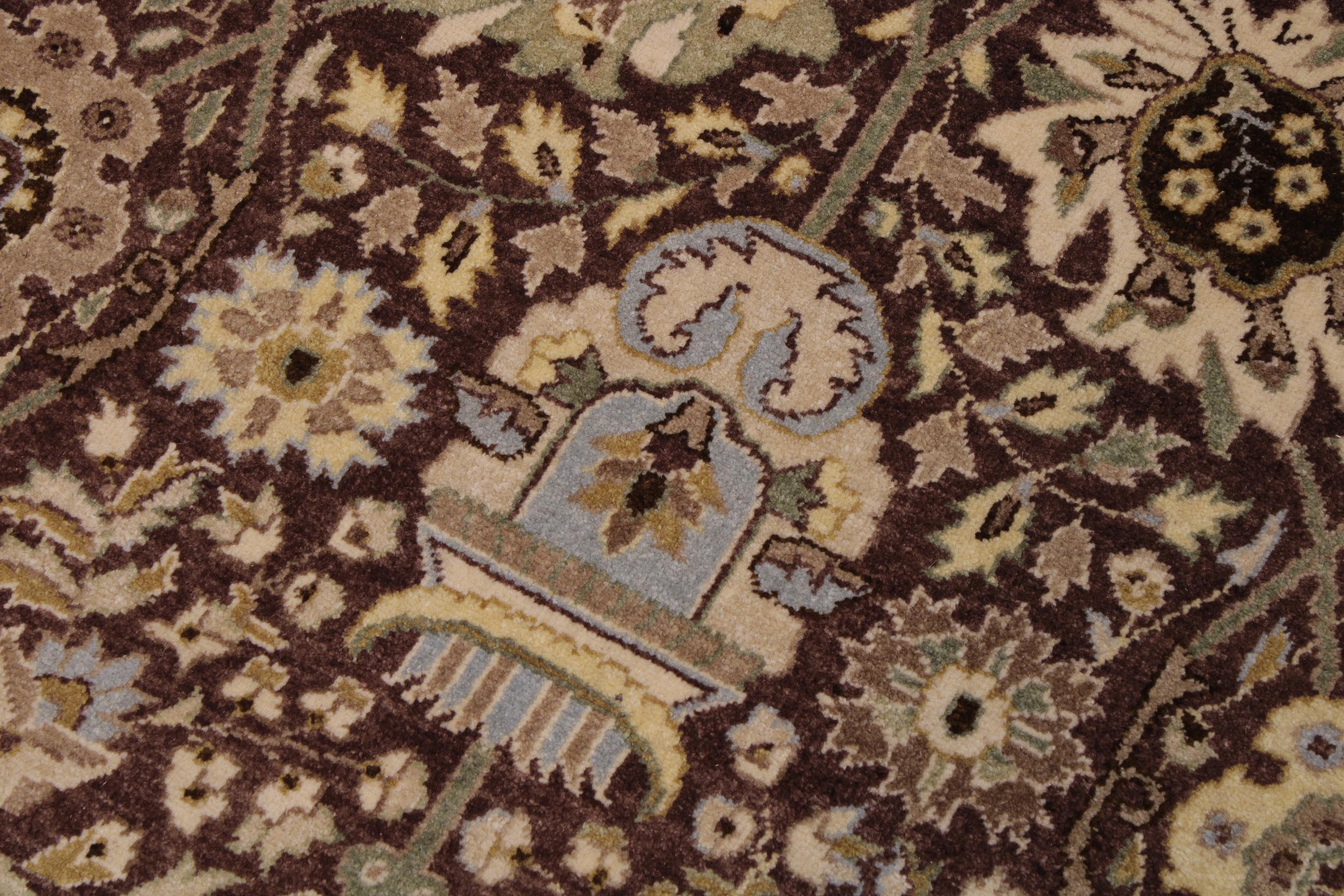 handmade Traditional Kafkaz Brown Lt. Tan Hand Knotted RECTANGLE 100% WOOL area rug 6' x 9'