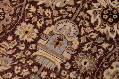handmade Traditional Kafkaz Brown Lt. Tan Hand Knotted RECTANGLE 100% WOOL area rug 6' x 9'