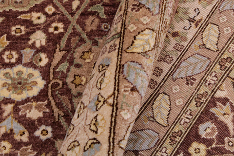 handmade Traditional Kafkaz Brown Lt. Tan Hand Knotted RECTANGLE 100% WOOL area rug 6' x 9'