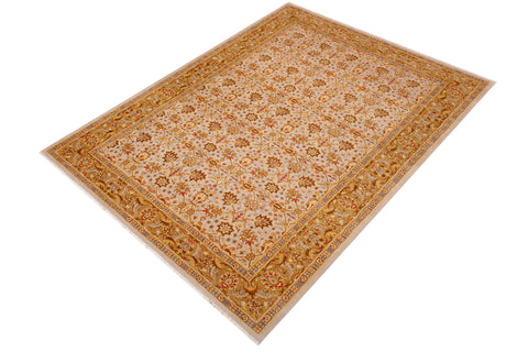 handmade Transitional Design Lt. Gray Gold Hand Knotted RECTANGLE 100% WOOL area rug 6' x 9'