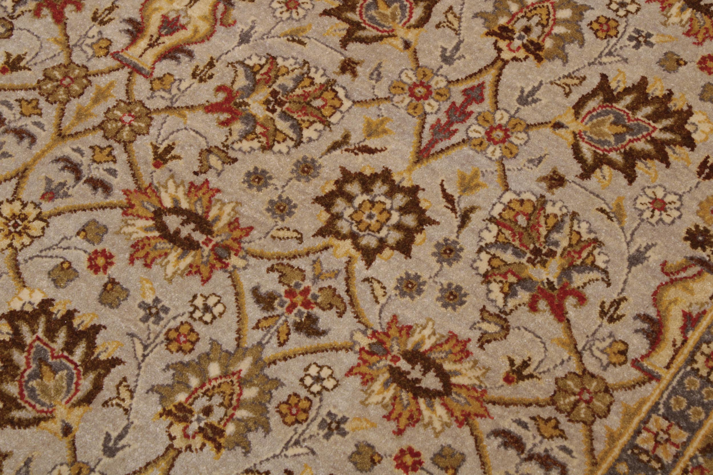 handmade Transitional Design Lt. Gray Gold Hand Knotted RECTANGLE 100% WOOL area rug 6' x 9'