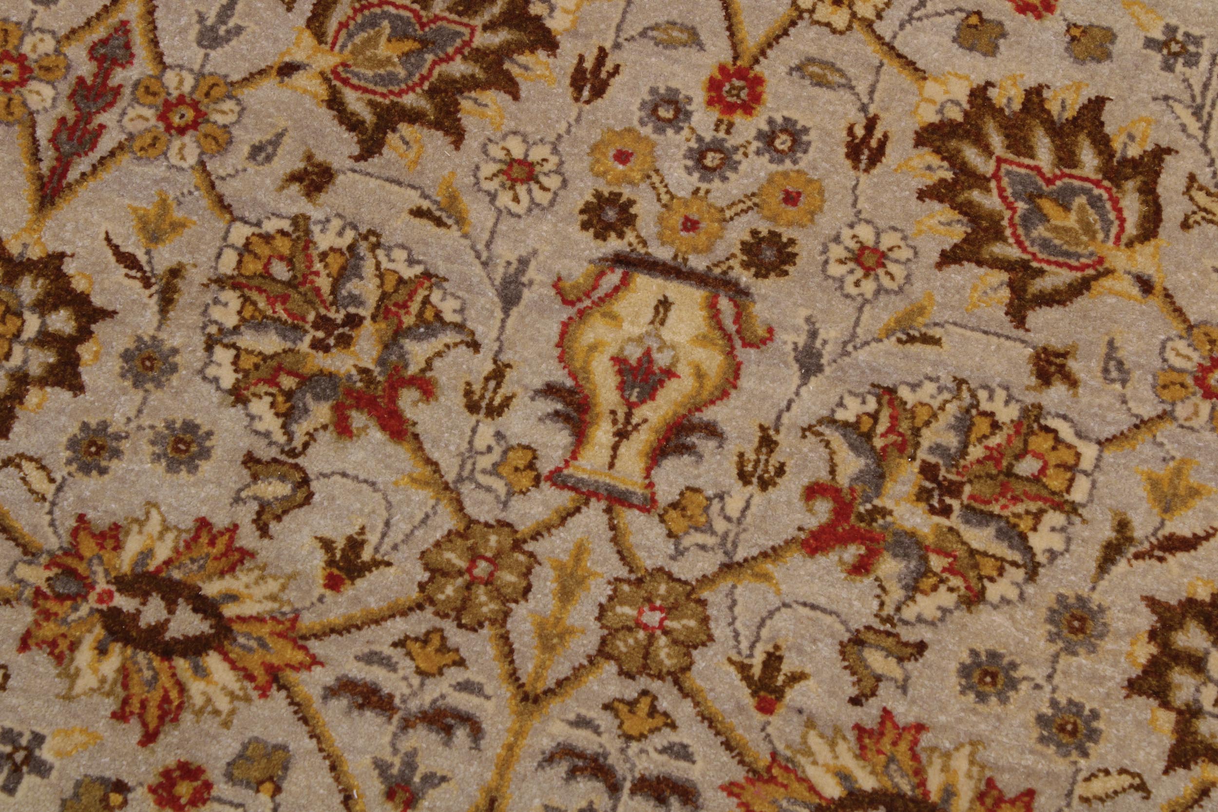 handmade Transitional Design Lt. Gray Gold Hand Knotted RECTANGLE 100% WOOL area rug 6' x 9'