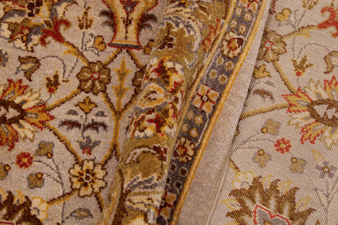 handmade Transitional Design Lt. Gray Gold Hand Knotted RECTANGLE 100% WOOL area rug 6' x 9'