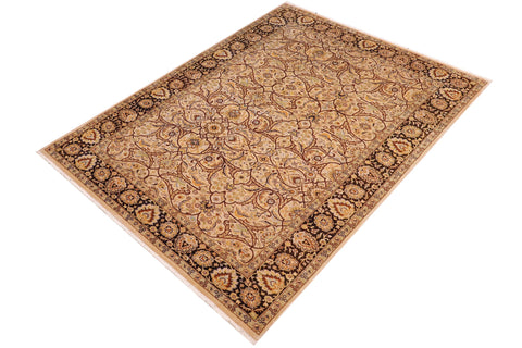 handmade Transitional Design Lt. Gray Brown Hand Knotted RECTANGLE 100% WOOL area rug 6' x 9'
