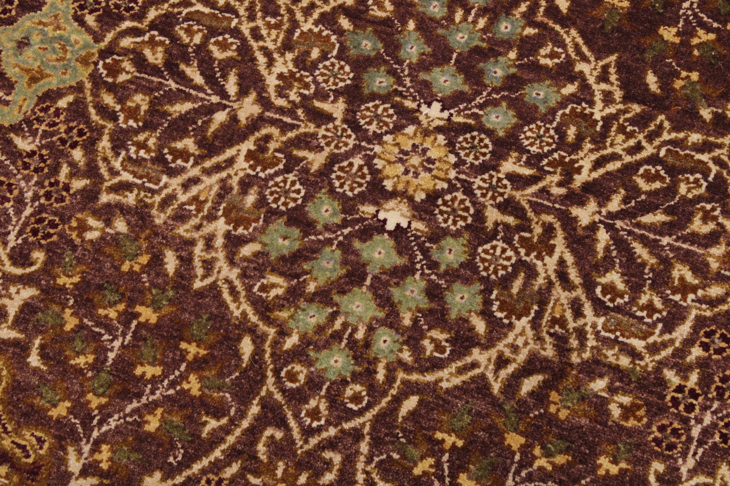 handmade Traditional New Wahid Brown Ivory Hand Knotted RECTANGLE 100% WOOL area rug 6' x 9'