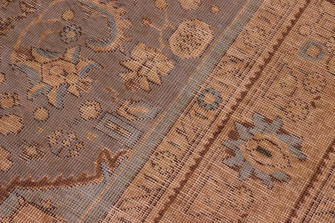 handmade Vintage Hand Painte Gray Tan Hand Knotted RECTANGLE 100% WOOL area rug 8X11