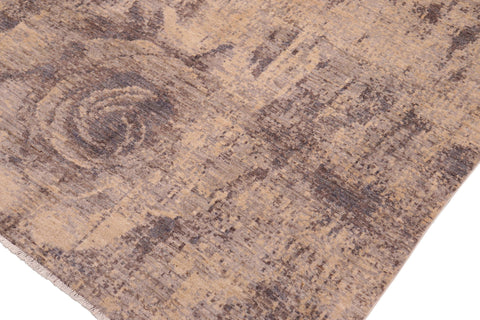 handmade Modern Kafkaz Beige Brown Hand Knotted RECTANGLE 100% WOOL area rug 8' x 10'