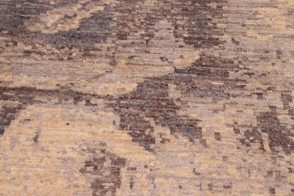 handmade Modern Kafkaz Beige Brown Hand Knotted RECTANGLE 100% WOOL area rug 8X10