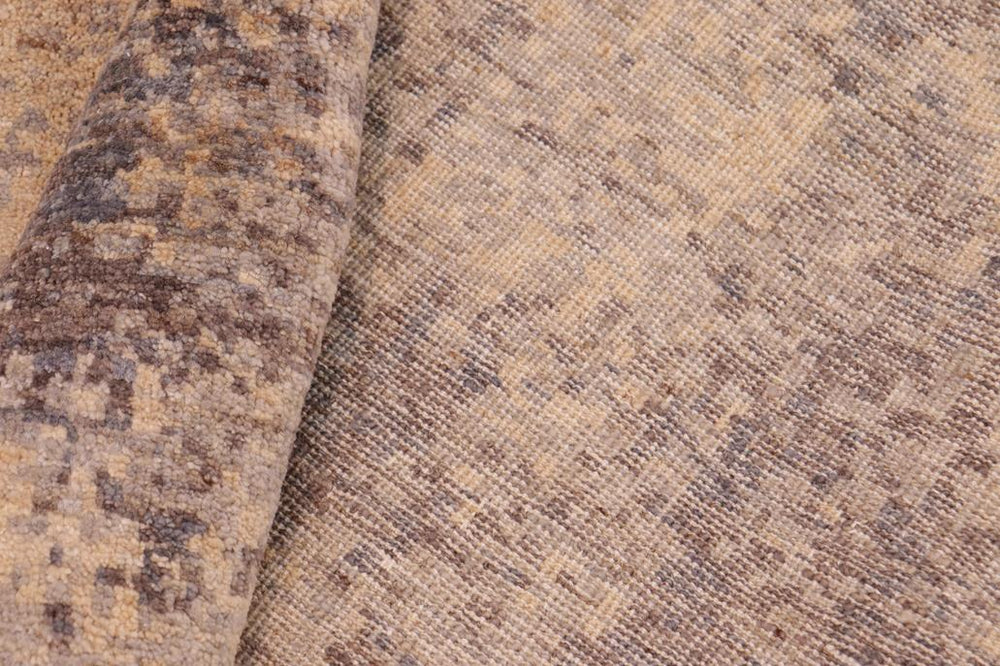 handmade Modern Kafkaz Beige Brown Hand Knotted RECTANGLE 100% WOOL area rug 8X10