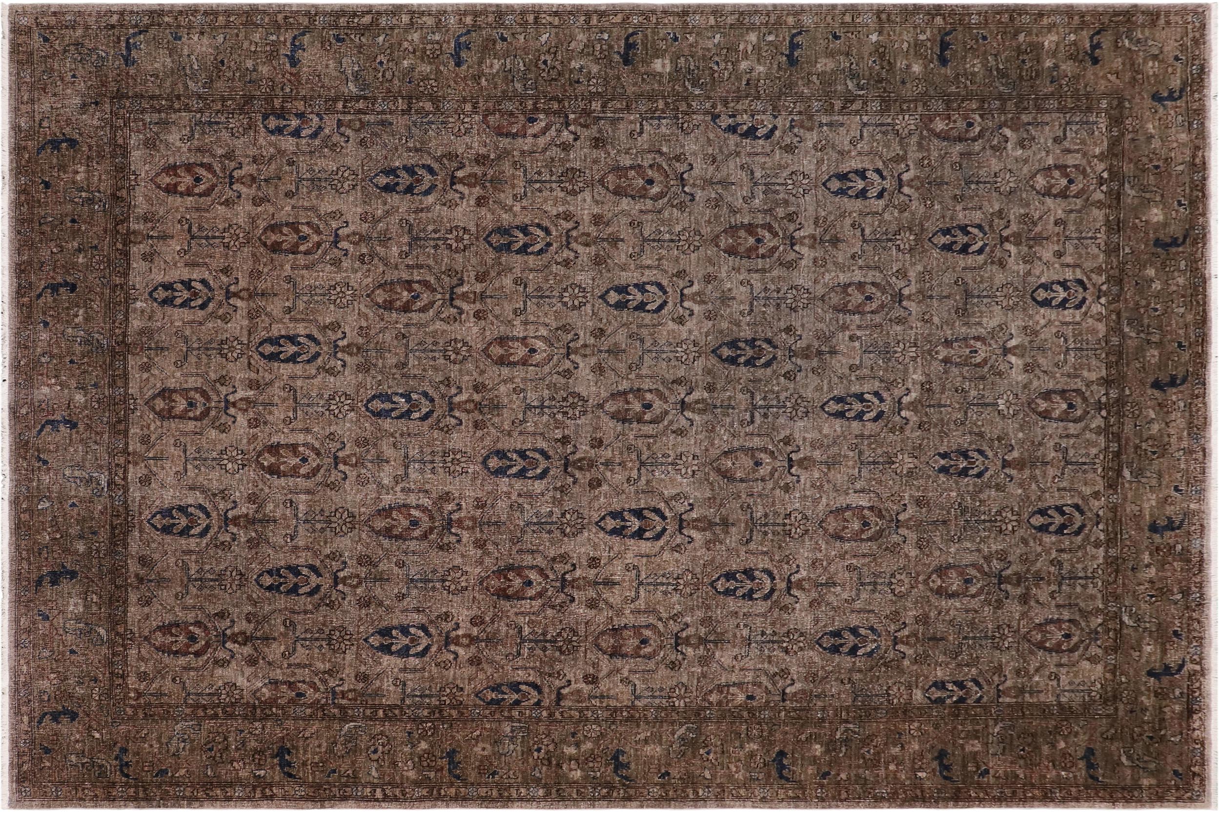 handmade Over Dyed Over Dyed Gray Gray Hand Knotted RECTANGLE 100% WOOL area rug 8' x 10'