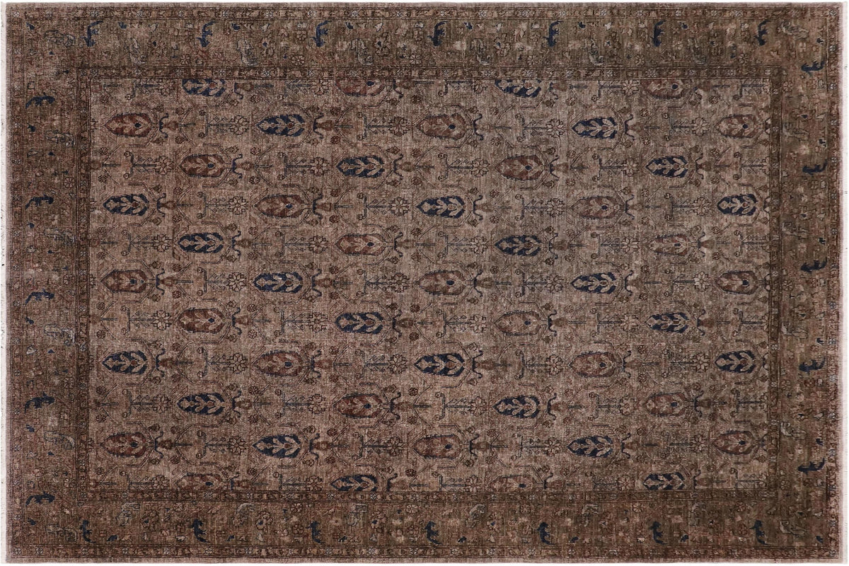 handmade Over Dyed Over Dyed Gray Gray Hand Knotted RECTANGLE 100% WOOL area rug 8' x 10'