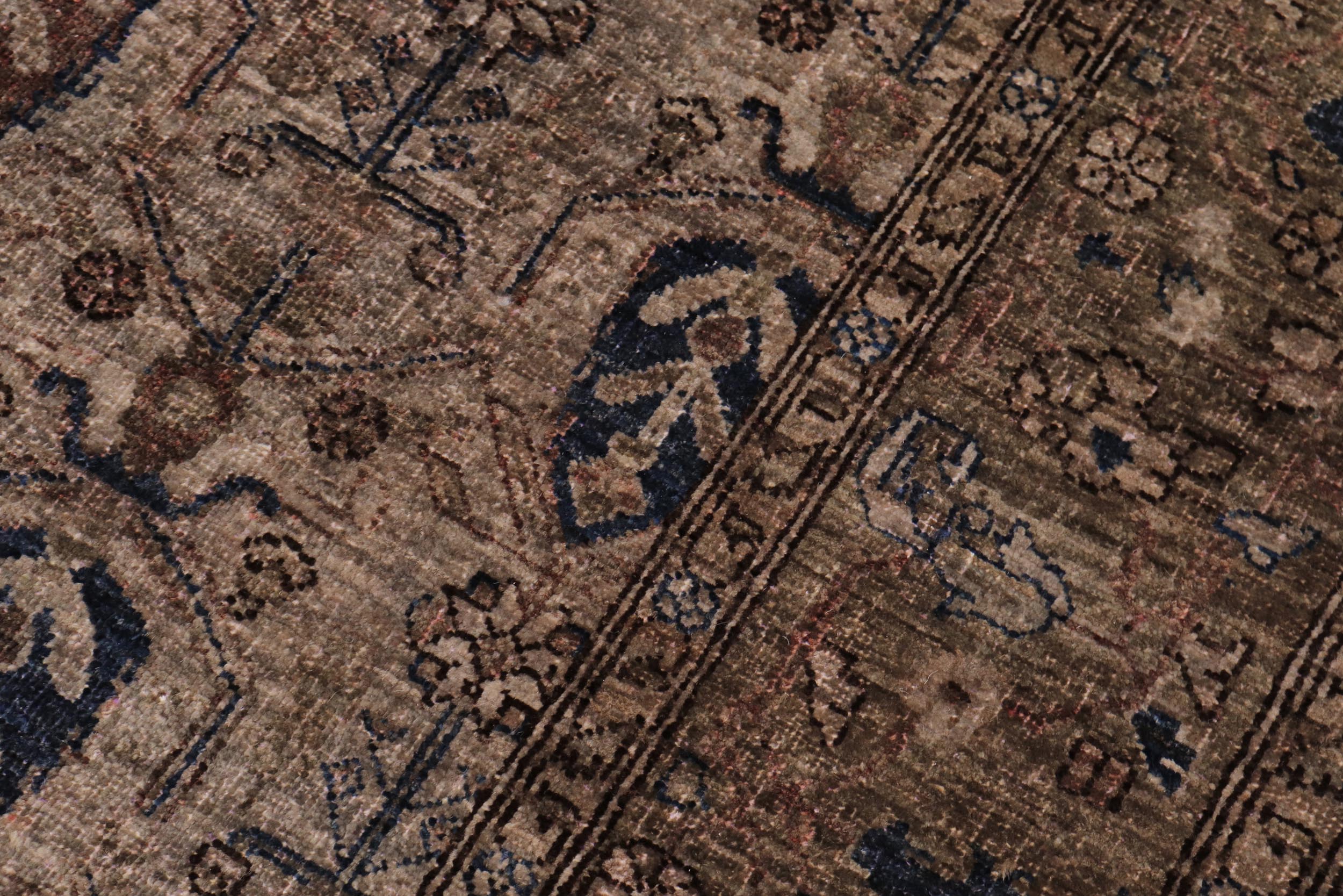 handmade Over Dyed Over Dyed Gray Gray Hand Knotted RECTANGLE 100% WOOL area rug 8' x 10'