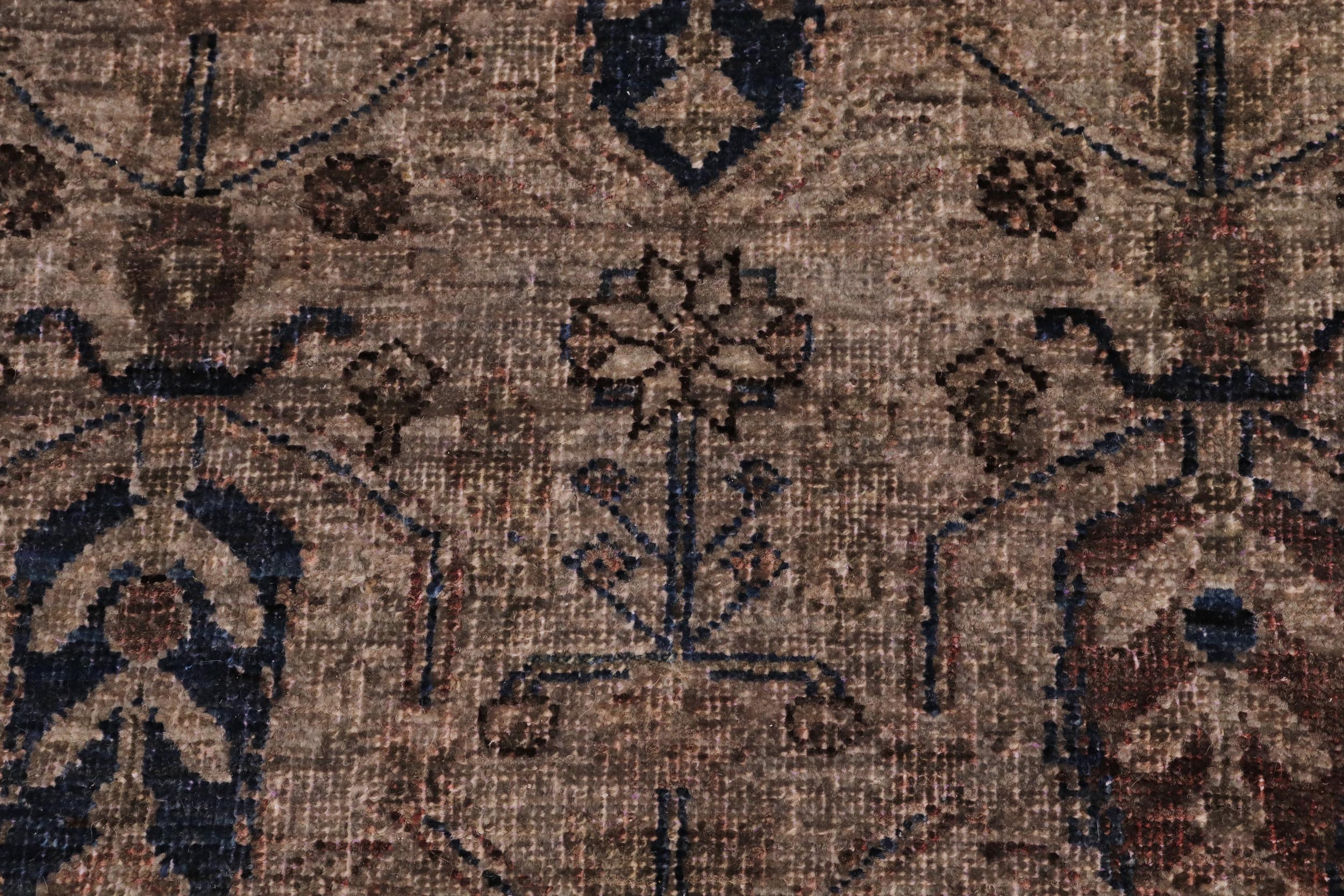 handmade Over Dyed Over Dyed Gray Gray Hand Knotted RECTANGLE 100% WOOL area rug 8' x 10'