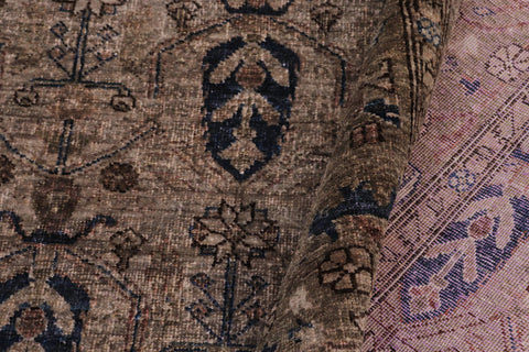 handmade Over Dyed Over Dyed Gray Gray Hand Knotted RECTANGLE 100% WOOL area rug 8' x 10'