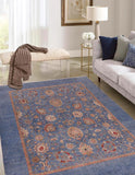 handmade Traditional Kafkaz Blue Tan Hand Knotted RECTANGLE 100% WOOL area rug 8 x 10