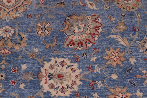 handmade Traditional Kafkaz Blue Tan Hand Knotted RECTANGLE 100% WOOL area rug 8x10
