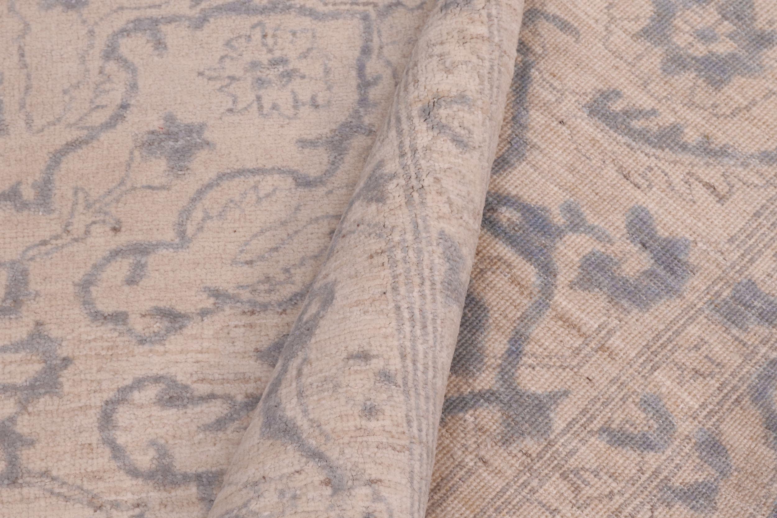 handmade Traditional Kafkaz Ivory Gray Hand Knotted RECTANGLE 100% WOOL area rug 8' x 10'