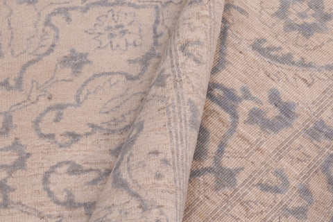 handmade Traditional Kafkaz Ivory Gray Hand Knotted RECTANGLE 100% WOOL area rug 8' x 10'