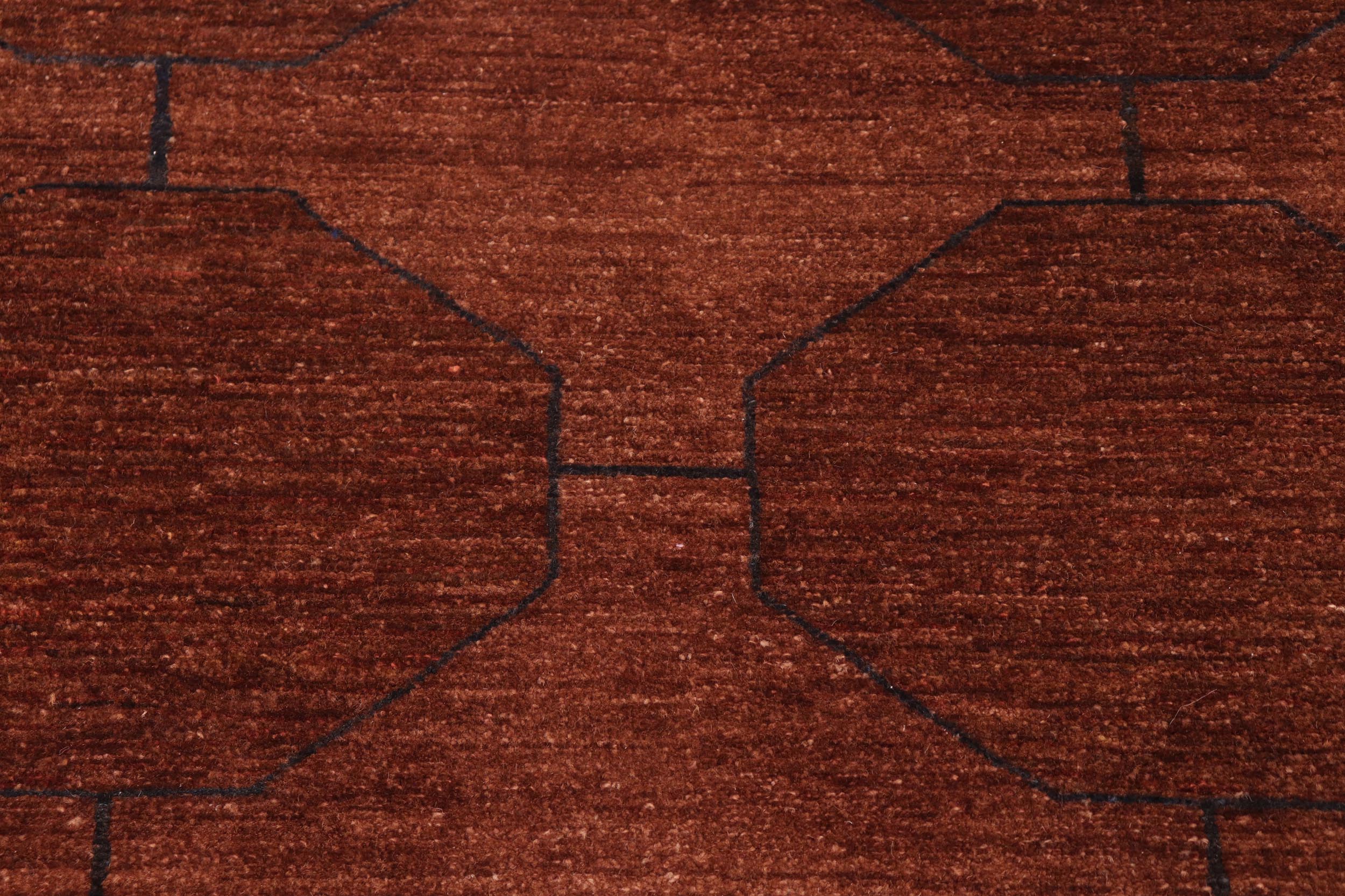 handmade Over Dyed Over Dyed Brown Blue Hand Knotted RECTANGLE 100% WOOL area rug 6' x 9'