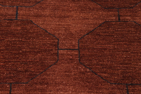 handmade Over Dyed Over Dyed Brown Blue Hand Knotted RECTANGLE 100% WOOL area rug 6' x 9'