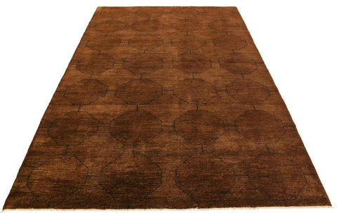 A09038, 511"x 8 6",Over Dyed                     ,6x9,Brown,BLUE,Hand-knotted                  ,Pakistan   ,100% Wool  ,Rectangle  ,652671173721