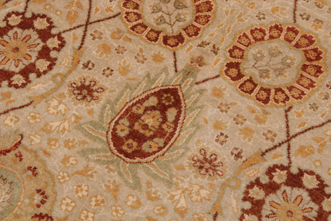 handmade Traditional Kafkaz Tan Gold Hand Knotted RECTANGLE 100% WOOL area rug 6' x 9'