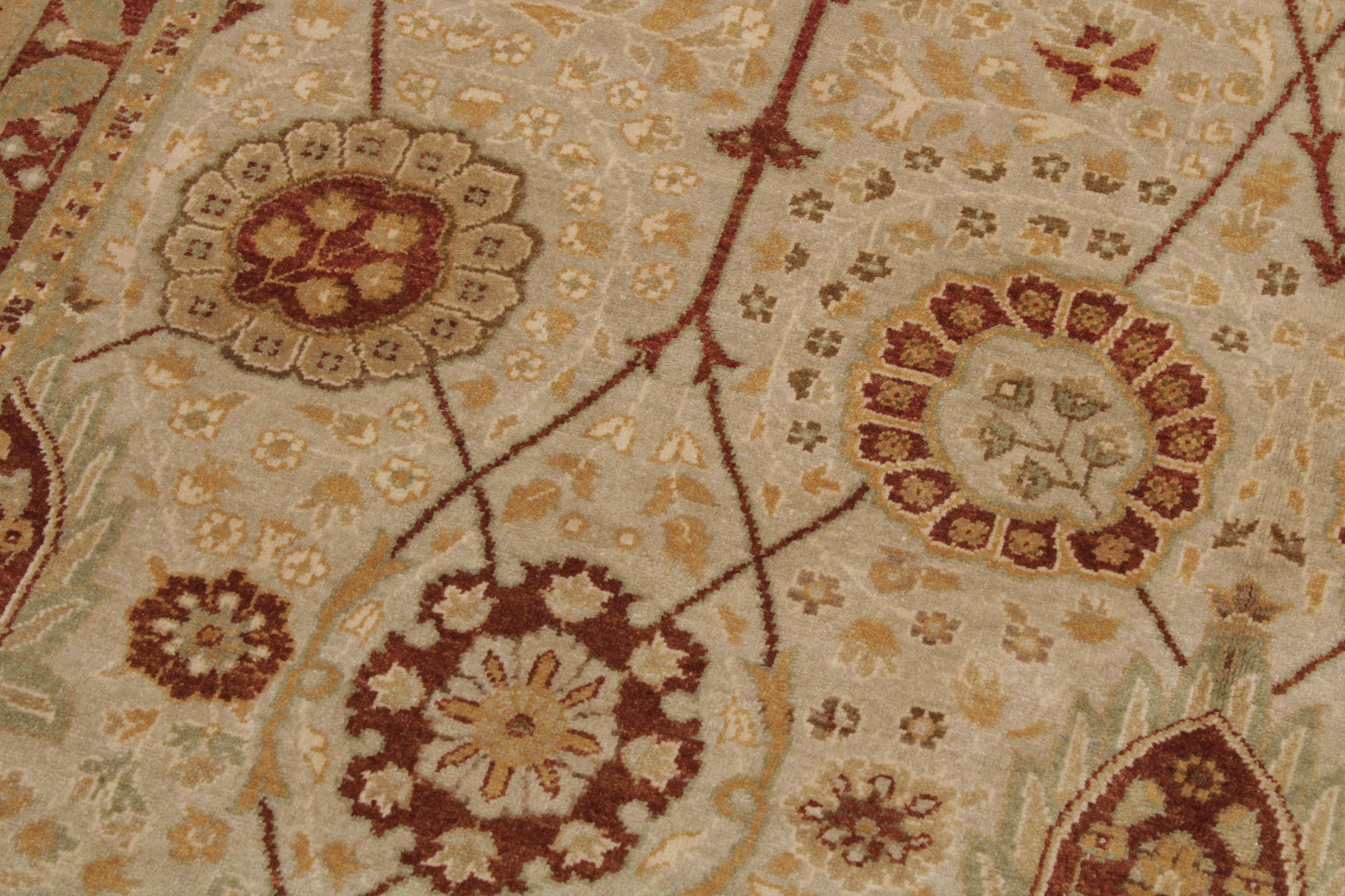 handmade Traditional Kafkaz Tan Gold Hand Knotted RECTANGLE 100% WOOL area rug 6' x 9'