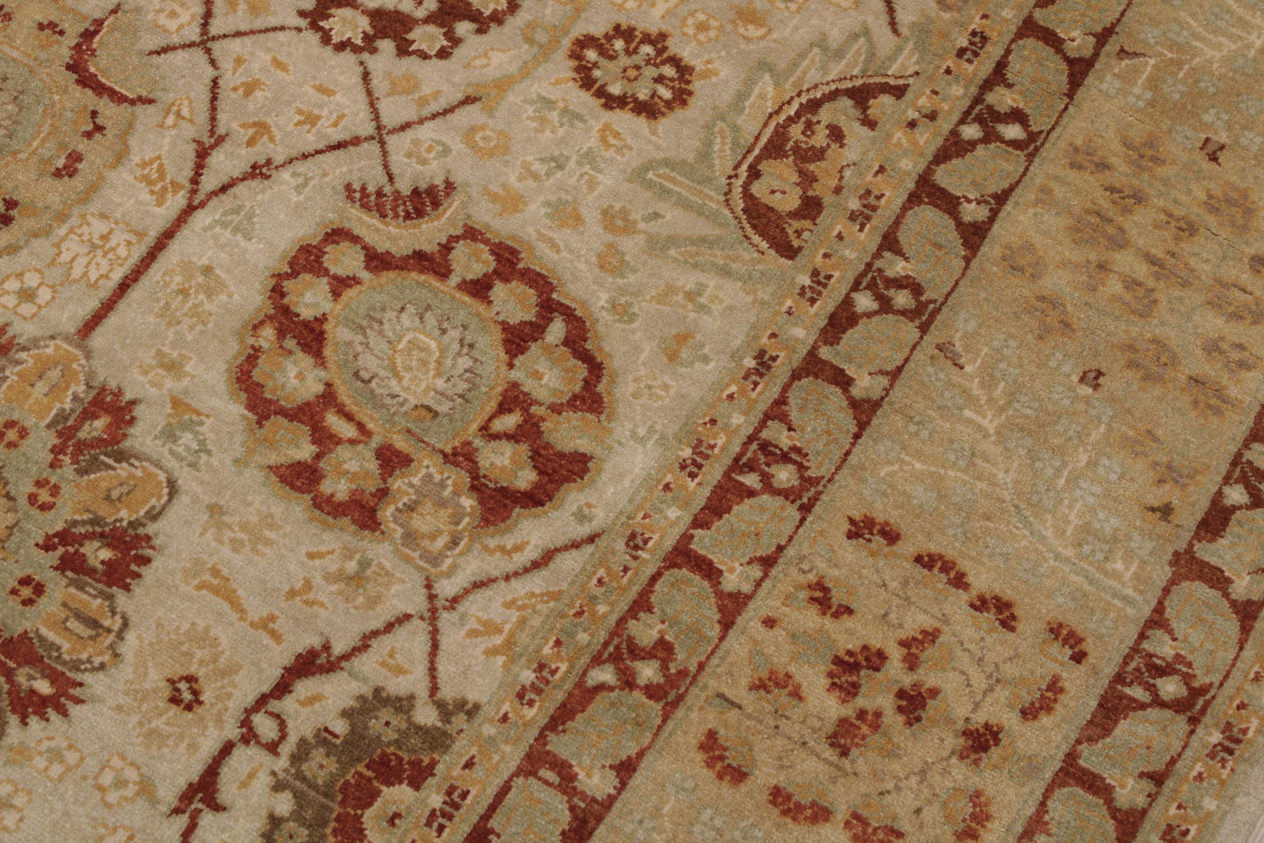 handmade Traditional Kafkaz Tan Gold Hand Knotted RECTANGLE 100% WOOL area rug 6' x 9'
