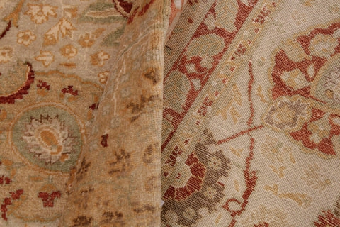 handmade Traditional Kafkaz Tan Gold Hand Knotted RECTANGLE 100% WOOL area rug 6' x 9'