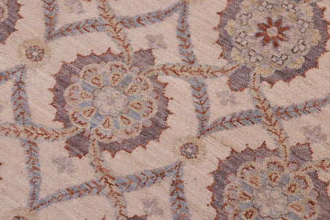 handmade Transitional Kafkaz Ivory Gray Hand Knotted RECTANGLE 100% WOOL area rug 5' x 8'