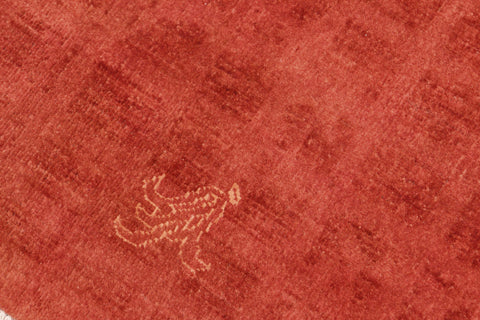 handmade Over Dyed Over Dyed Rust Orange Hand Knotted RECTANGLE 100% WOOL area rug 6' x 9'