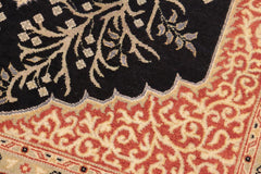 handmade Traditional Design Black Green Hand Knotted RECTANGLE 100% WOOL area rug 5'X7'