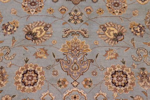 handmade Transitional Lahore Lt. Blue Lt. Tan Hand Knotted RECTANGLE 100% WOOL area rug 6' x 9'